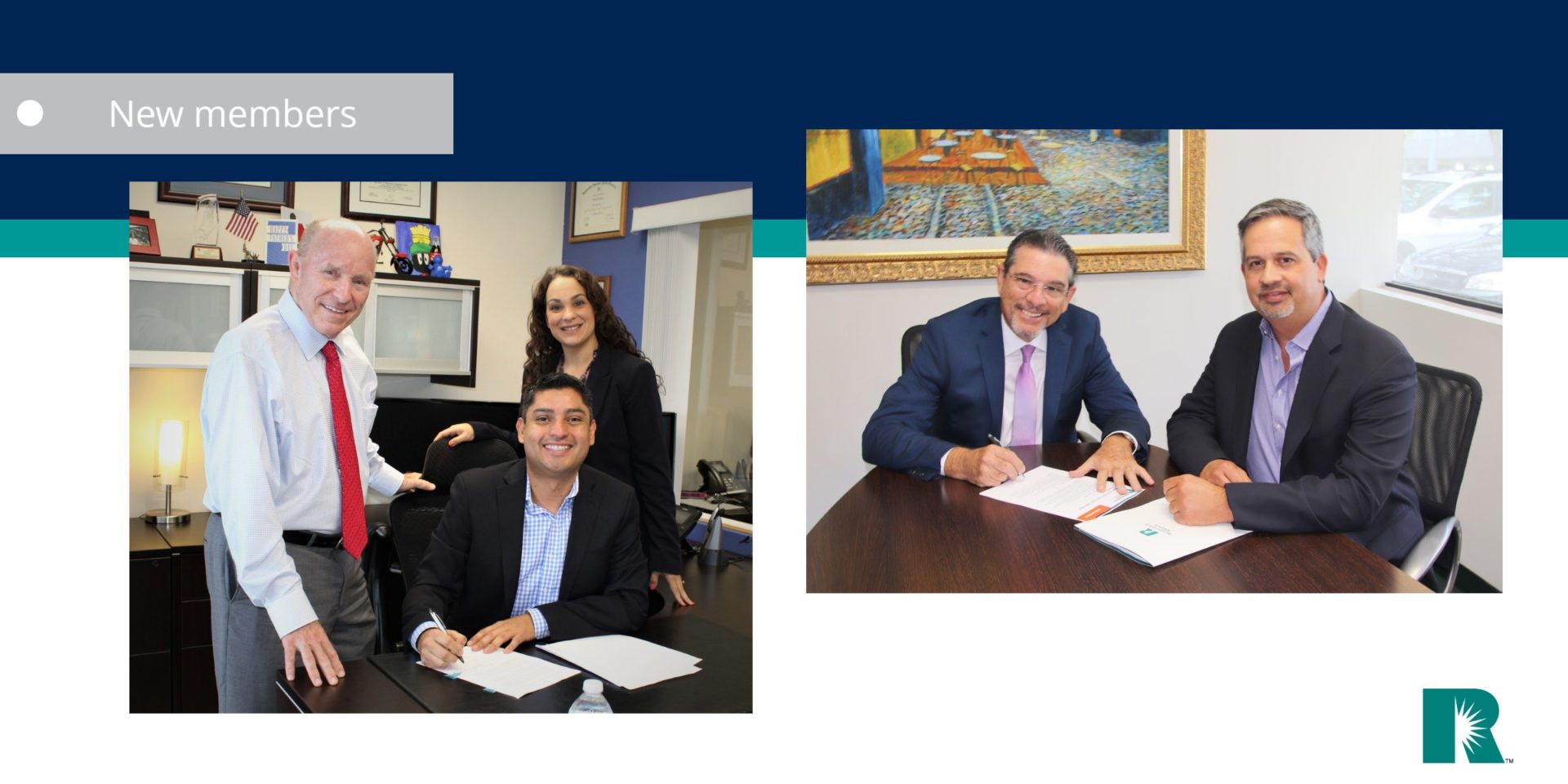 New Reniassance Alliance Florida members signing agreement