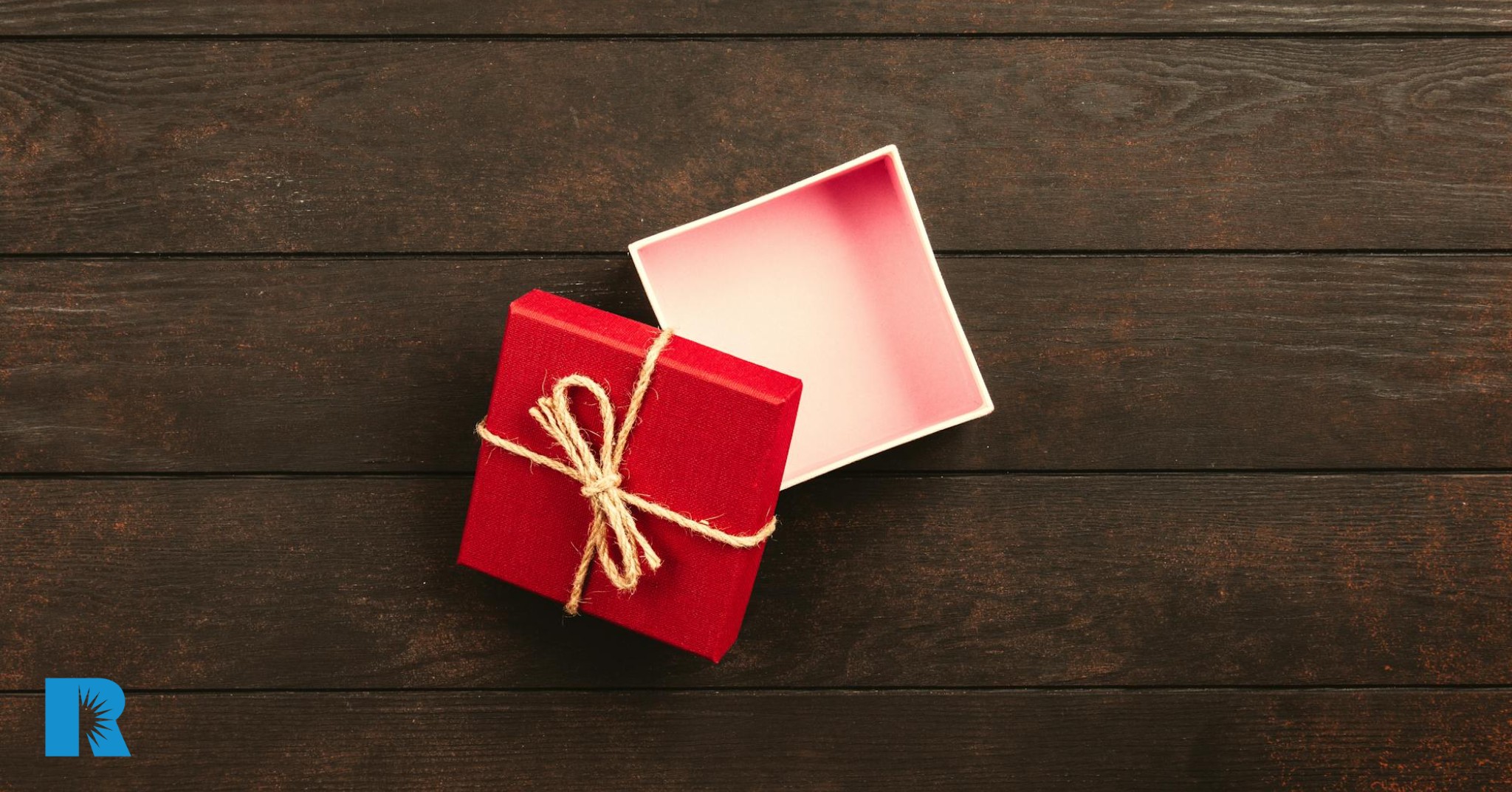 A photo of a gift box revealed as empty when opened.