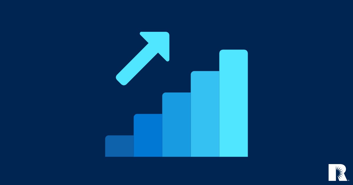 A graphic illustrating consistent business growth.