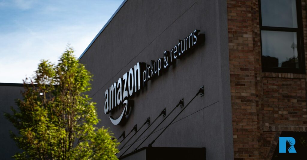 Image showing the exterior of one of Amazon's many distribution centers.