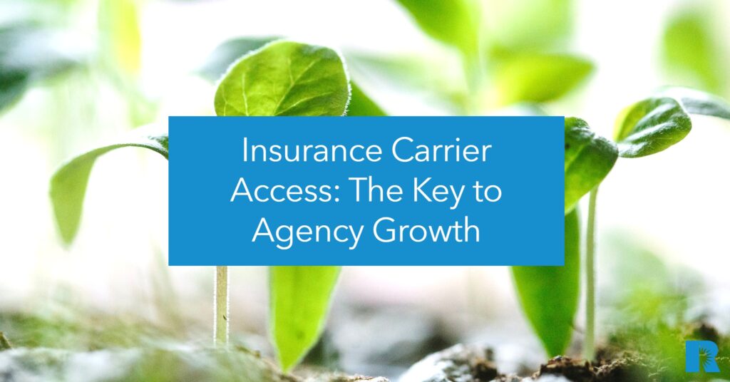 Insurance carrier access, as illustrated with sprouts growing in a garden.