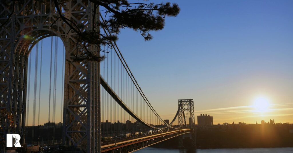 The George Washington Bridge, which connects Manhattan to New Jersey.