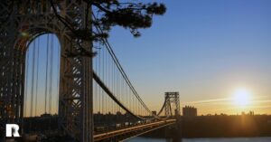 The George Washington Bridge, which connects Manhattan to New Jersey.