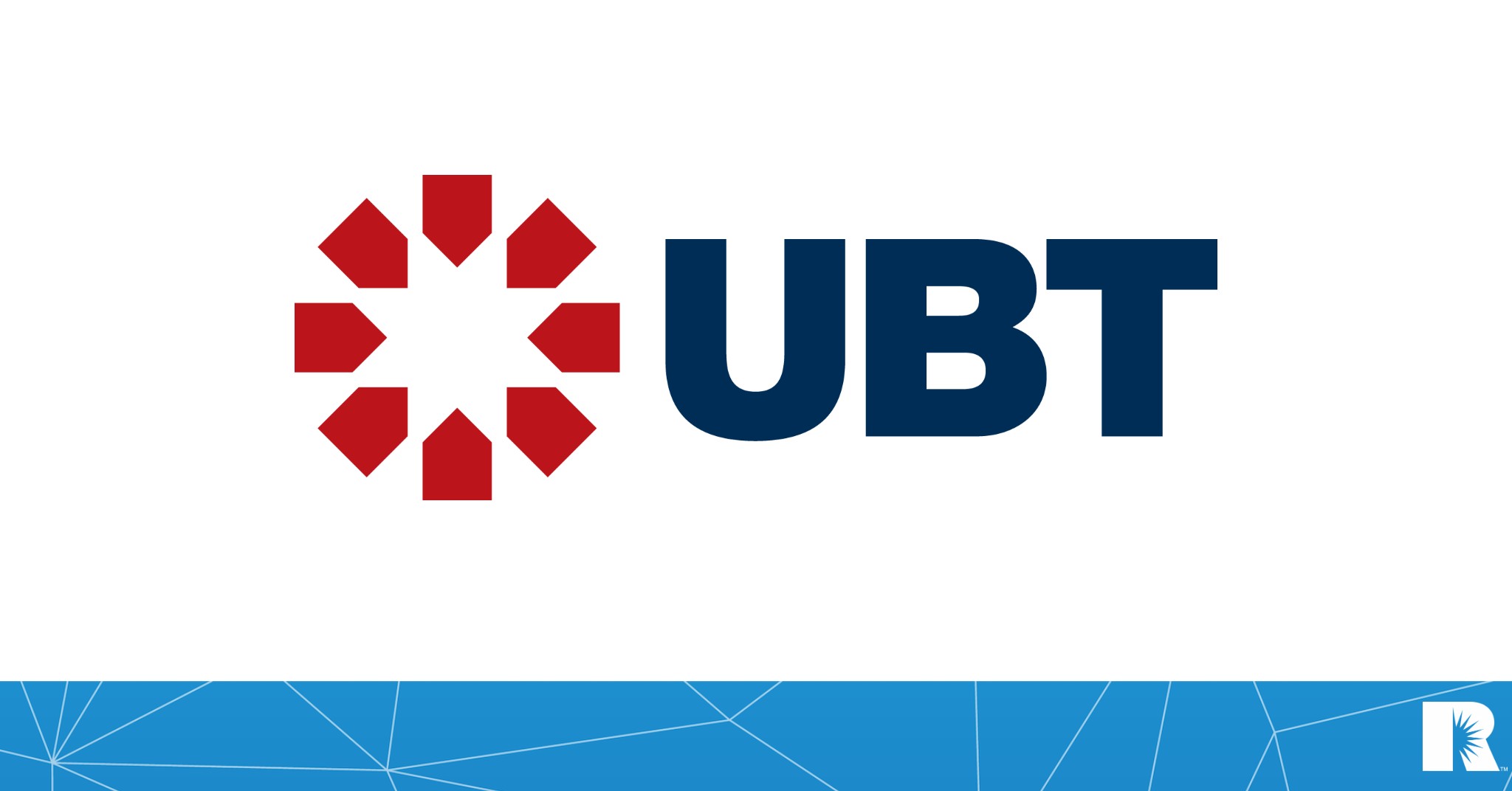 Corporate logo for multinational firm UBT.