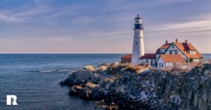 A New England lighthouse on the Outer Banks.