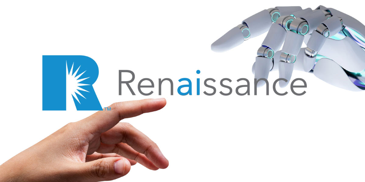 Renaissance logo with AI imagery